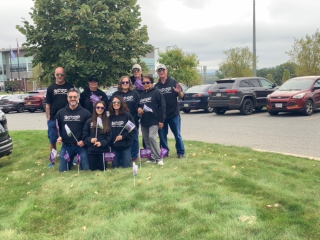 The WPRP Team Poses together after participating in the walk to end Alzeihmer's